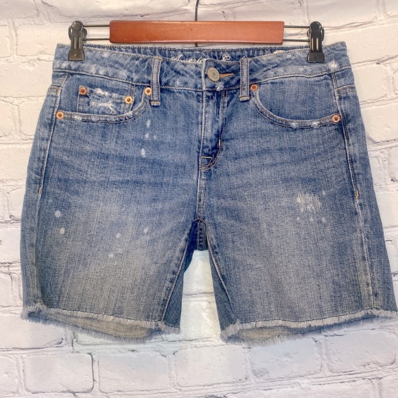 American Eagle Outfitters Pants - American Eagle Outfitters Cut-Off Distressed Blue Jean Shorts Size 0